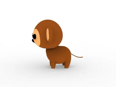 Cartoon Monkey v001 character  3D model