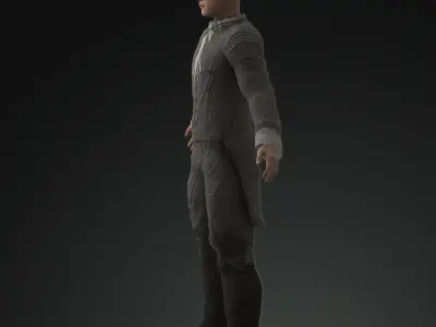 Napoleonic civilian 1812 Low-poly 3D model