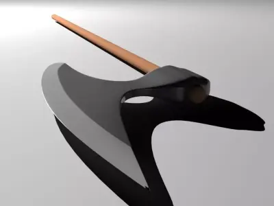 Medieval war axe Free low-poly 3D model