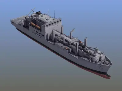 Lewis and Clark Class Replenishment Ship 3D model