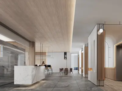  Office interior scene 37 3D model