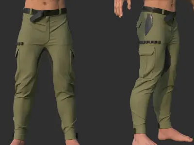 Male Pants Man Outfit Marvelous Designer 3D model
