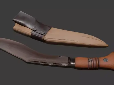 Nepali Popular Khukuri 3D model