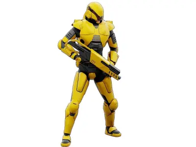 CYBORG SOL-40 Rigged for Unreal Engine - Unity - MIXAMO 3D model
