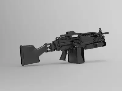 M249 light machine gun 3D model