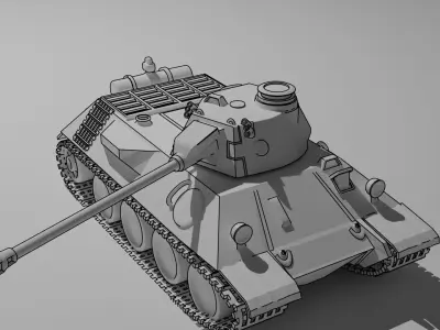 German Tank VK 3002D Free low-poly 3D model