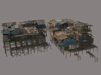 Shanty town 3D model