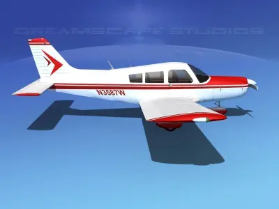 Piper PA-28 V15 3D model