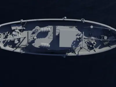 fishing boat 3D model 2