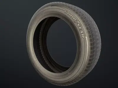 Low Poly Tire Low-poly 3D model