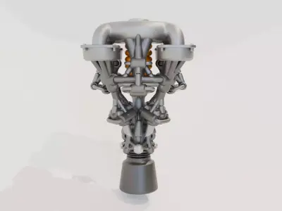 Scifi Electron Propulsion Engine Concept 3D model