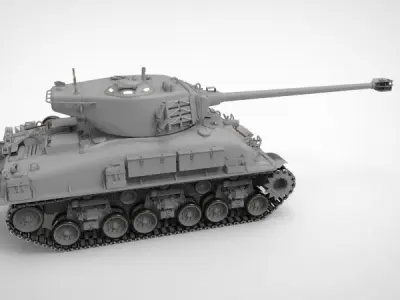 M50 sherman Tank  3D model