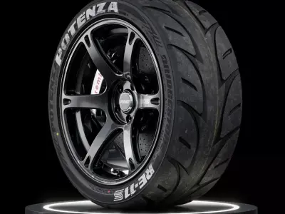Bridgestone Potenza RE 11S 265 40 R18 93W 3D model