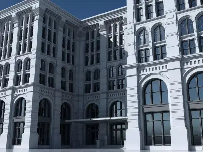 Commercial Building Facade 21 3D model