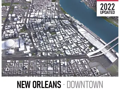 New Orleans Low-poly 3D model