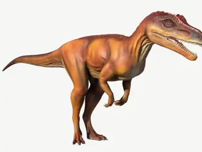 Deltadromeus dinosaur Low-poly 3D model