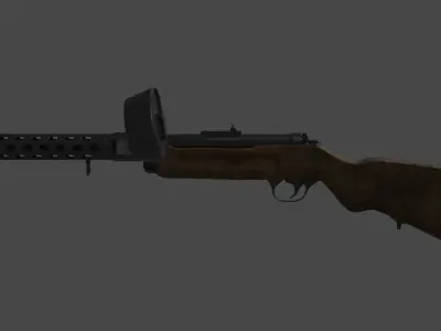 MP-18 low-poly rifle Low-poly 3D model