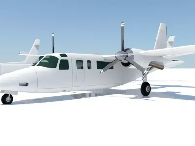 Turbo Commander 690 boneyard low poly  Static  Low-poly 3D model