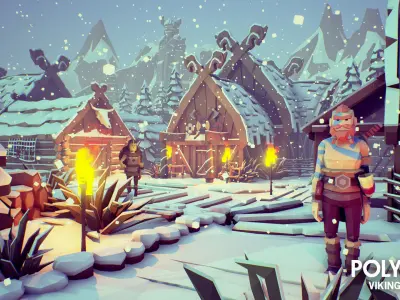 POLYGON - Vikings Pack Low-poly 3D model