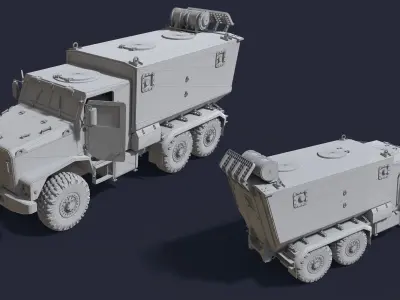 Cargo Truck Low-poly 3D model