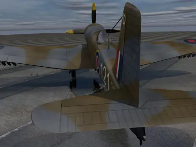 Blackburn B-37 Firebrand TF-5 3D model