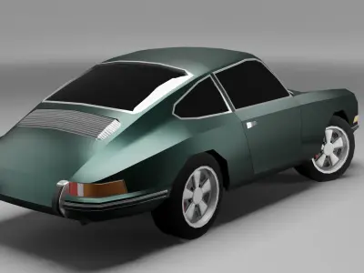 Porsche 911 1969 low poly Free low-poly 3D model