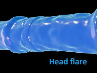 Horse cock tentacle - slime Low-poly 3D model