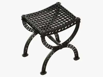 Restoration Hardware FRENCH FILIGREE STOOL 3D model