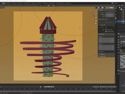 Temple 4 - The Ribbon Temple Low-poly 3D model