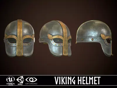 Viking Helmet 05 Low-poly 3D model