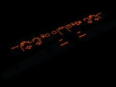 AIRBUS A320 GLARESHIELD PANELS 3D print model