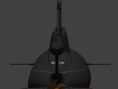 project 971 akula schuka B Low-poly 3D model