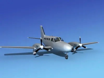 Cessna 425 Conquest I Bare Metal 3D model