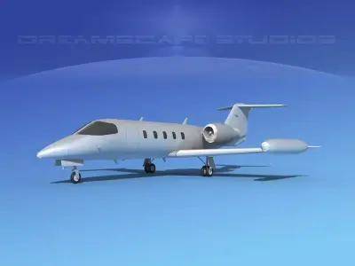 Learjet 35 Bare Metal 3D model