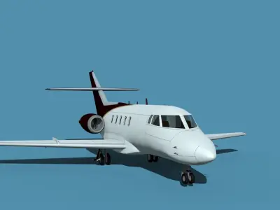 British Aerospace 125 Dominie V04 3D model
