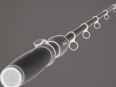 Fishing Rod Low-poly 3D model