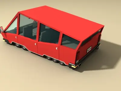CAR 4 - Van Low-poly 3D model