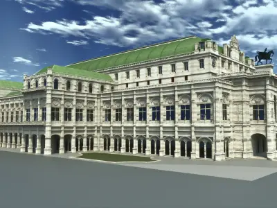 State opera building - Vienna Austria 3D model