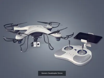 Generic Drones - Quadcopter - Hexacopter - Taxi 3D Model Collection