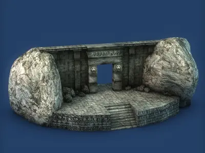 Ancient Entrance Doorway 3D model