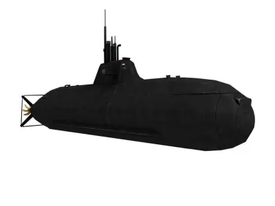 Submarine Changbogo Class KRI Nagapasa 402 Low-poly 3D model