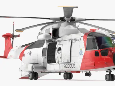 AgustaWestland AW101 Helicopter Norwegian Air Force 3D model purchase