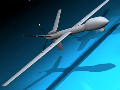 Predator two unmanned aerial vehicles 3D model