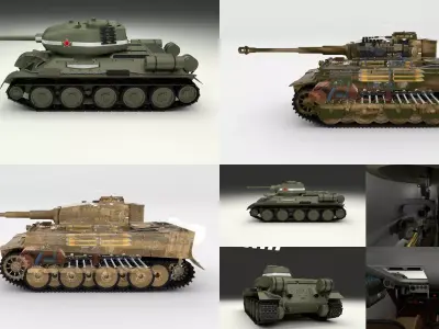 Eastern Front Armor Pack with Interior v1 3D model