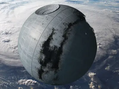 Star Wars Death Star Destroyed 3D model