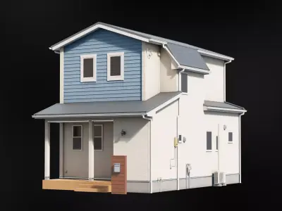 Japanese Modern House TYO FS04 Free 3D model