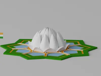 Lotus Temple India 3D model