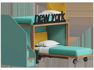  Beds for children Free 3D model