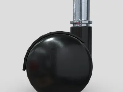 Trolley Wheel Low-poly 3D model