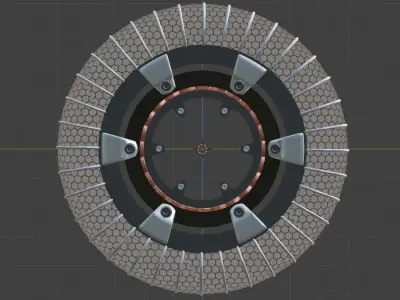 WHEEL AND MOTOR FOR MARS ROVER 3D model